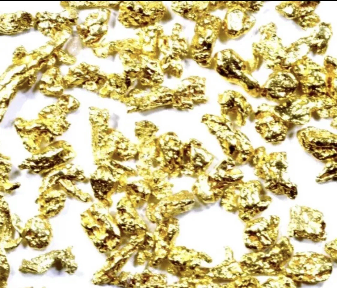 0.500 GRAMS ALASKAN YUKON BC NATURAL PURE GOLD NUGGETS #12 MESH (#G120)