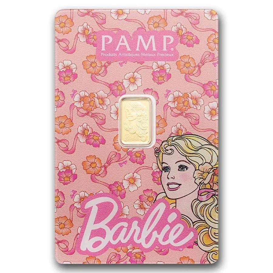 1 gram Gold Bar - PAMP Barbie (In Assay) Mintage of 5000 Worldwide
