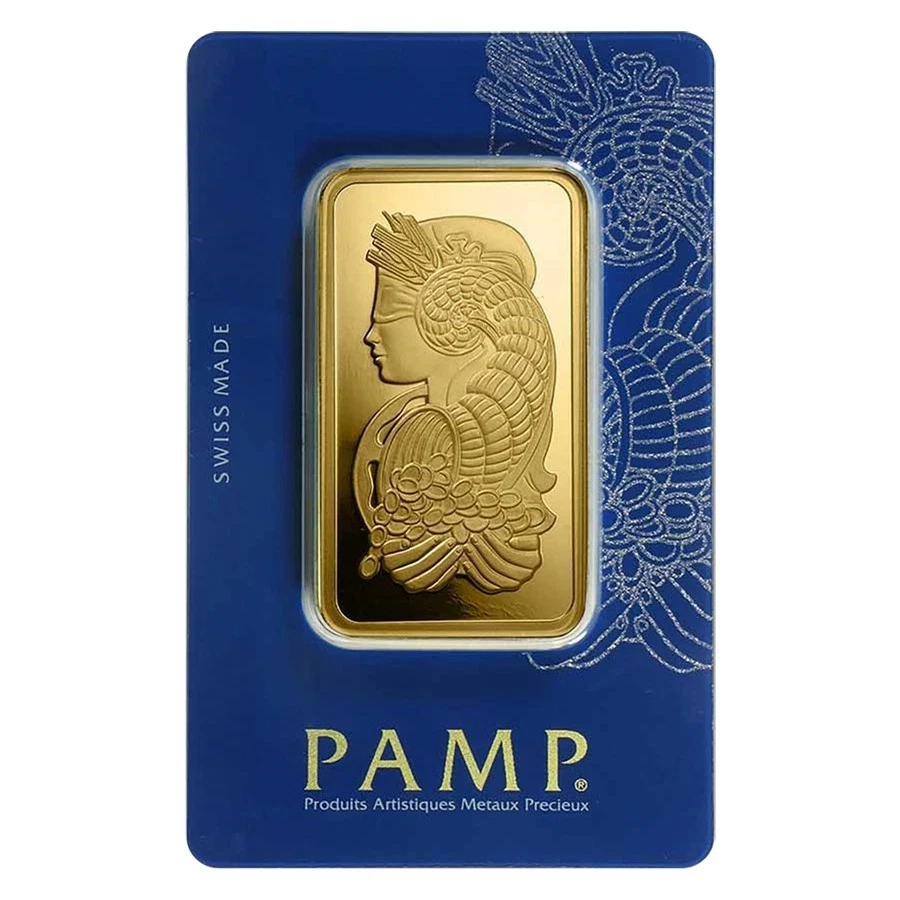 100 gram Gold PAMP Suisse Lady Fortuna Veriscan® Bar with Assay