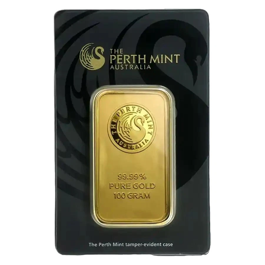 100 gram Gold The Perth Mint Bar - with Assay Card