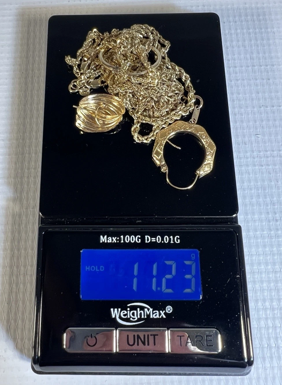 10K Gold Scrap Lot 11.23g Broken Chains Jewelry Scrap for Melt/Refine Tested