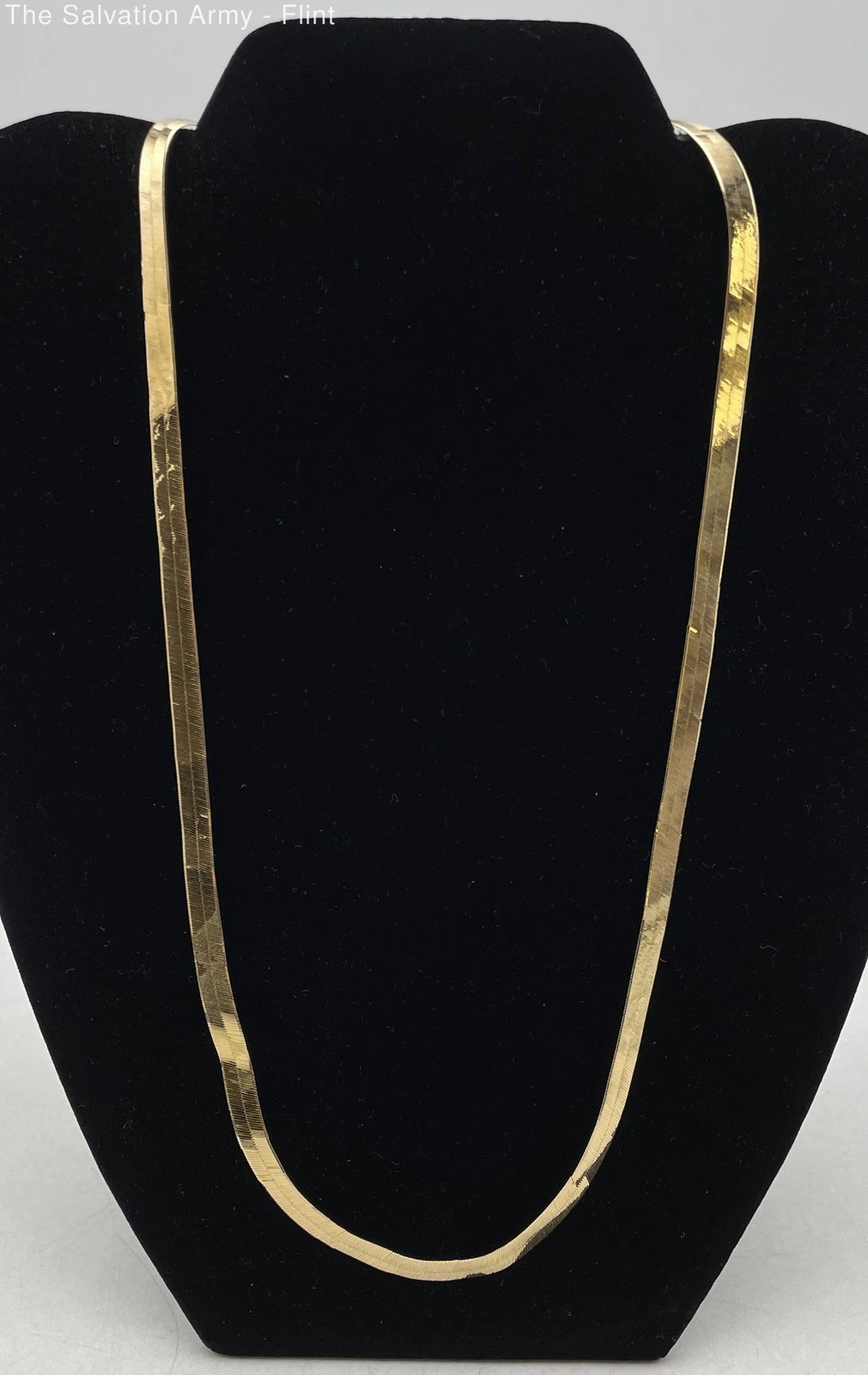 10K Yellow Gold Unisex Adults Fine Jewelry Herringbone Chain Necklace 7.44 Grams