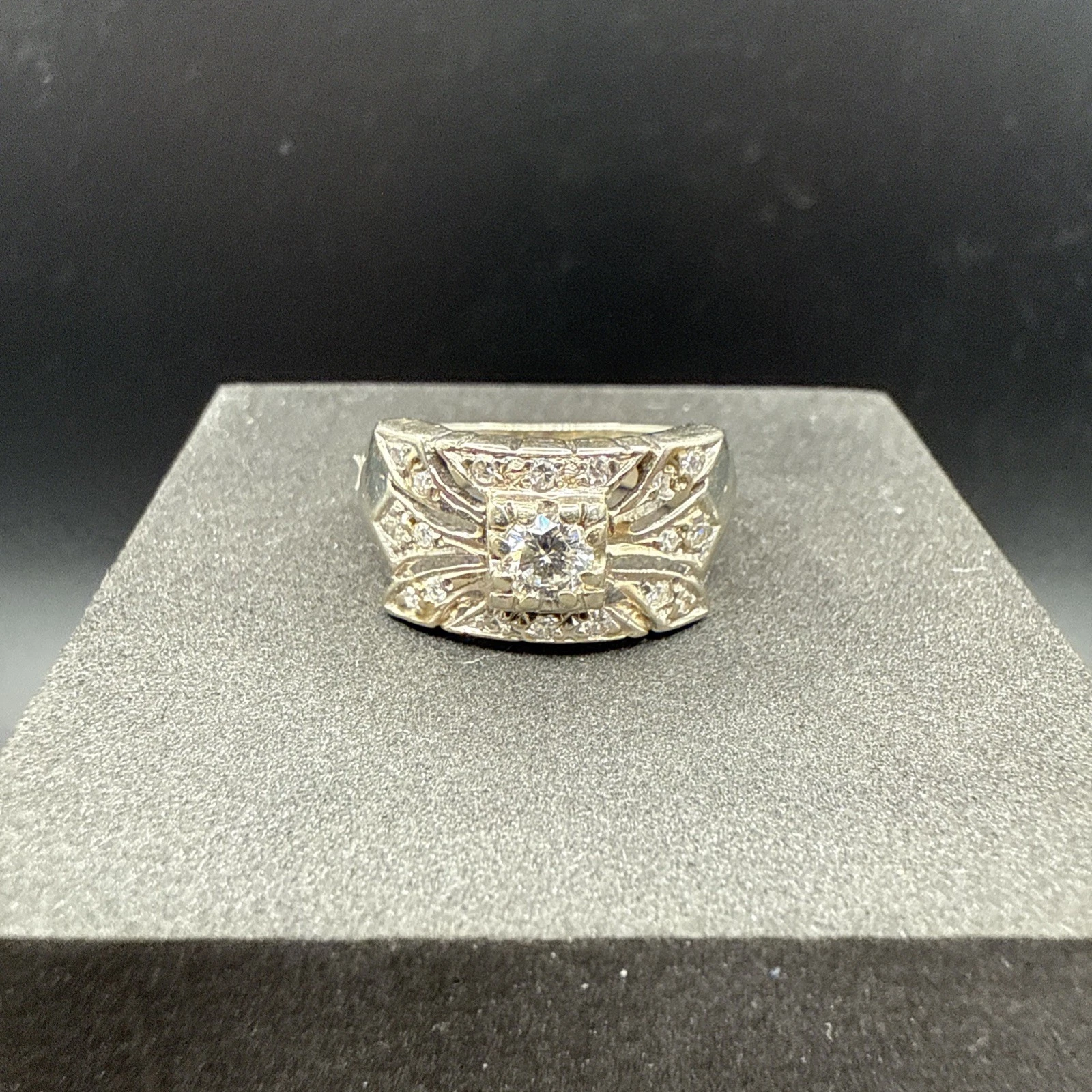 14k Gold Ring Diamond 1/2 CTTW Size 6 Not Scrap 5.7 Grams Wedding Engagement