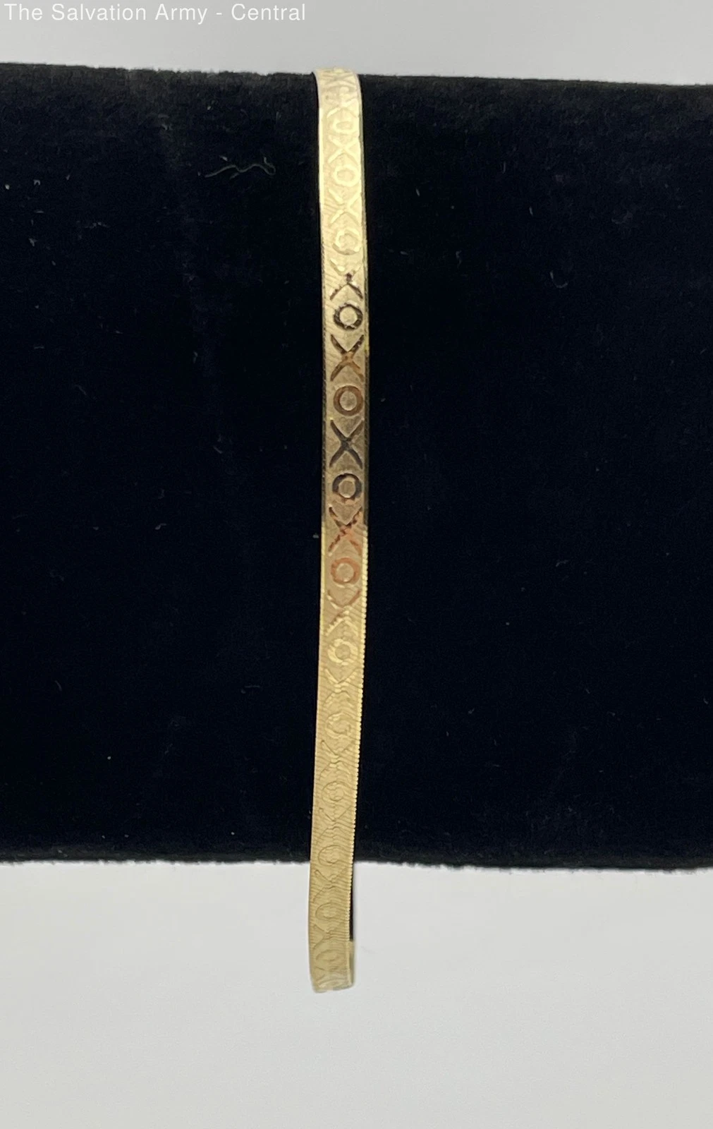 14K Yellow Gold Fine Jewelry Spring Ring Herringbone Chain Bracelet