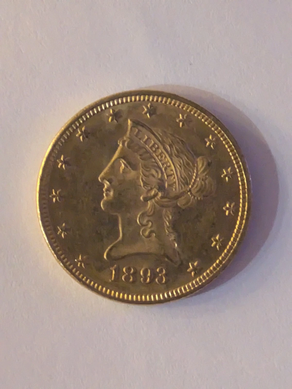 1893 Liberty Gold Eagle $10 gold coin 301