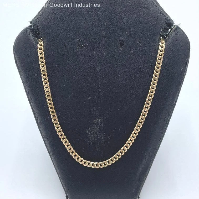 19" 14K Yellow Gold Curb Chain Link Necklace - 10.17 Grams