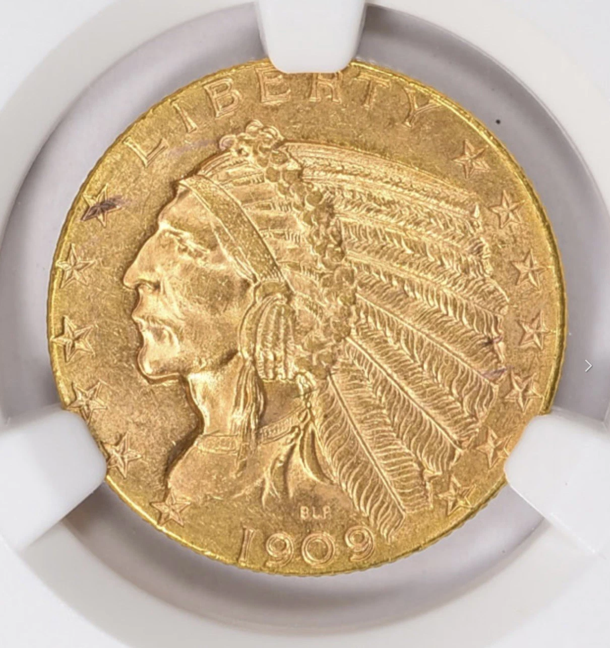 1909-D INDIAN HEAD Half Eagle $5 Gold Piece Certified NGC-63 Choice Uncirculated