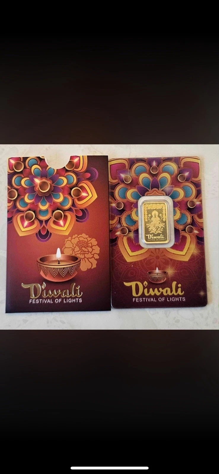 2025 pamp suisse 5 gm sealed diwali gold bar with outer sleeve, limited edition