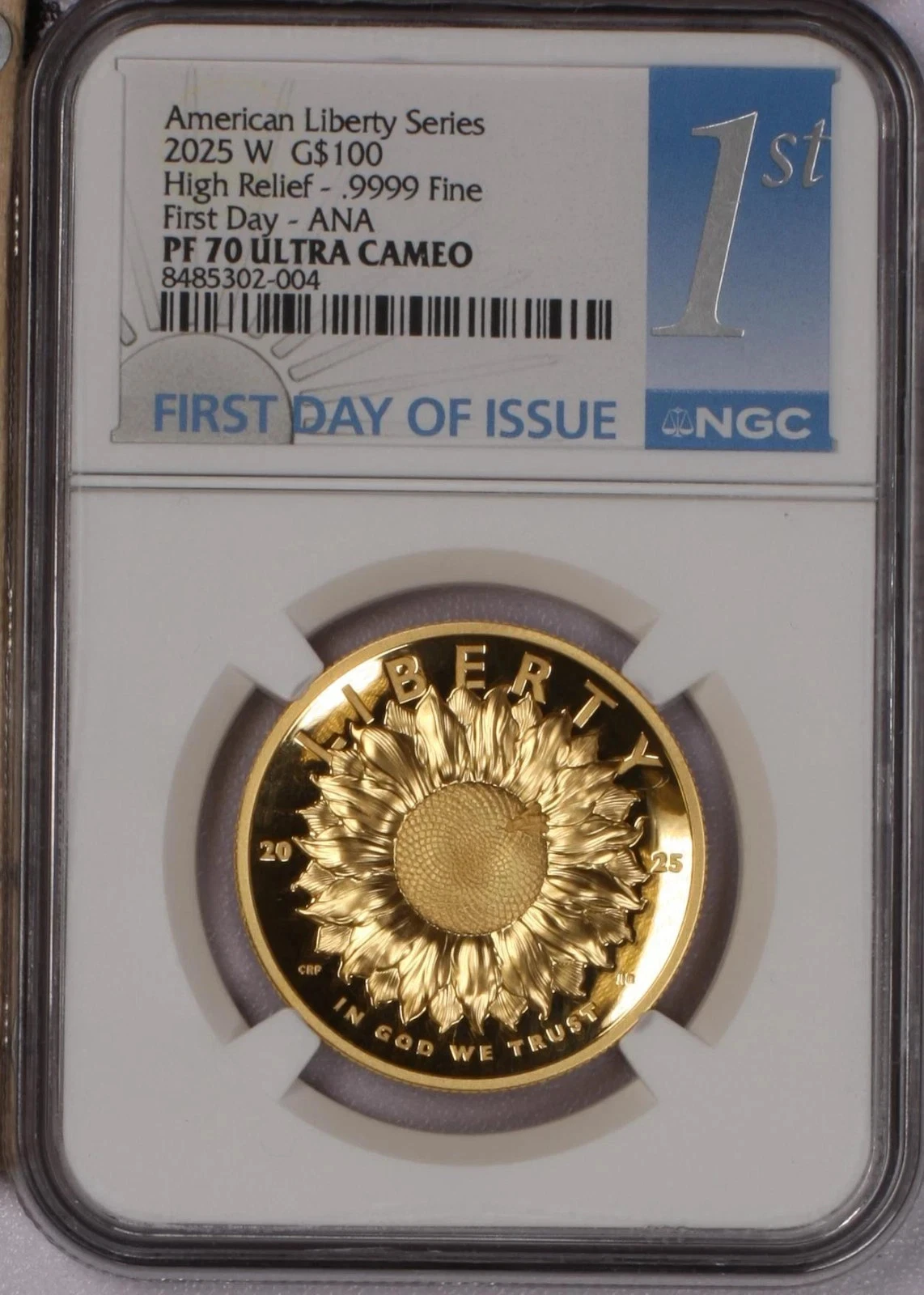 2025-W Gold American Liberty High Relief 1 oz. $100 NGC PF69 UCAM