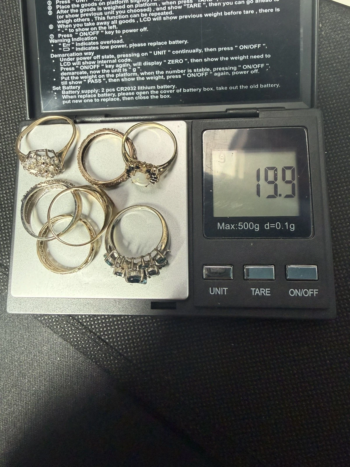 9CT GOLD RINGS scrap or use repair All Hallmarked beautiful vintage 19.9 grams