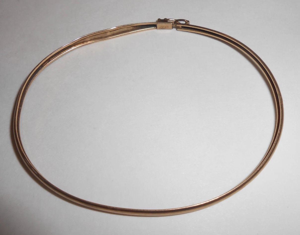 Estate Solid 10k Yellow Gold Bangle Bracelet Jewelry For Scrap 10KT 417 2g A12