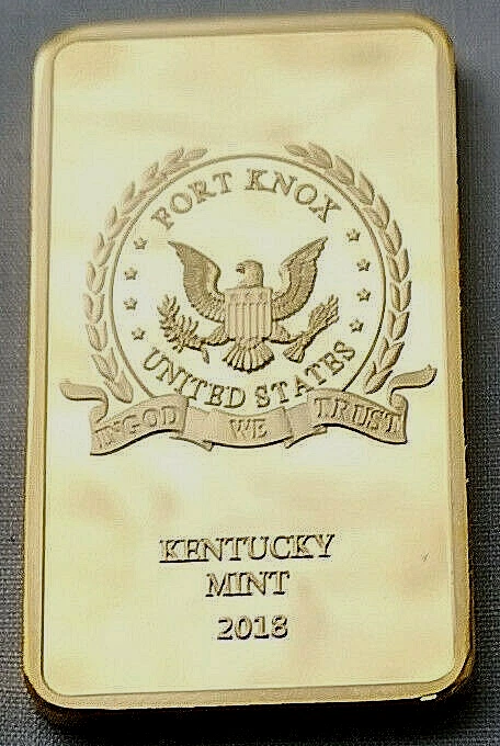 Fort Knox Gold Bar Donald Trump Autograph US Americana President 2024 MAGA USA