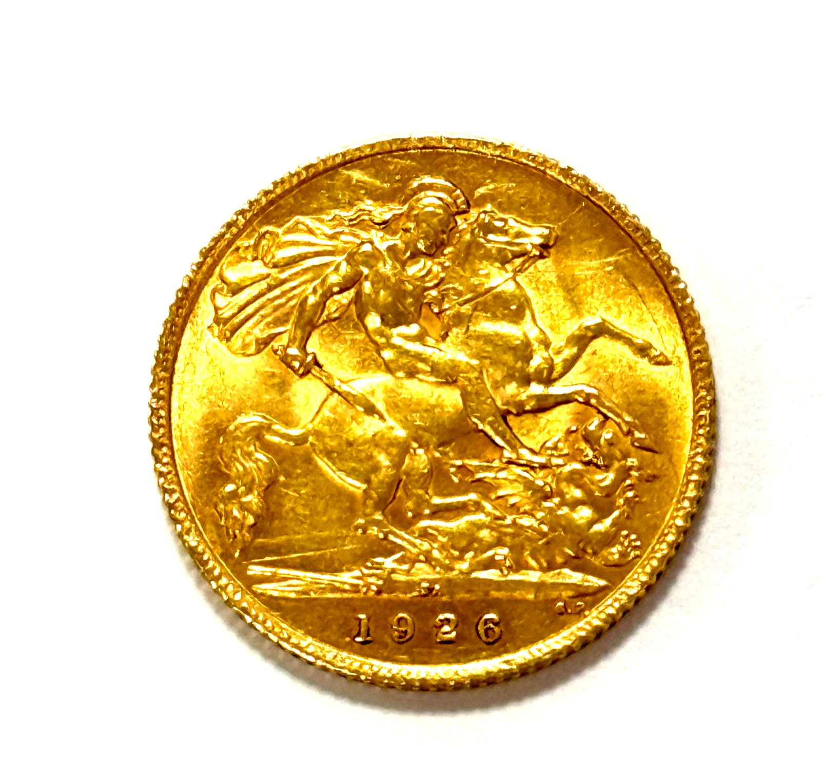 George V 1926 22ct Gold Half Sovereign Coin South Africa 3.99g 19.05mm