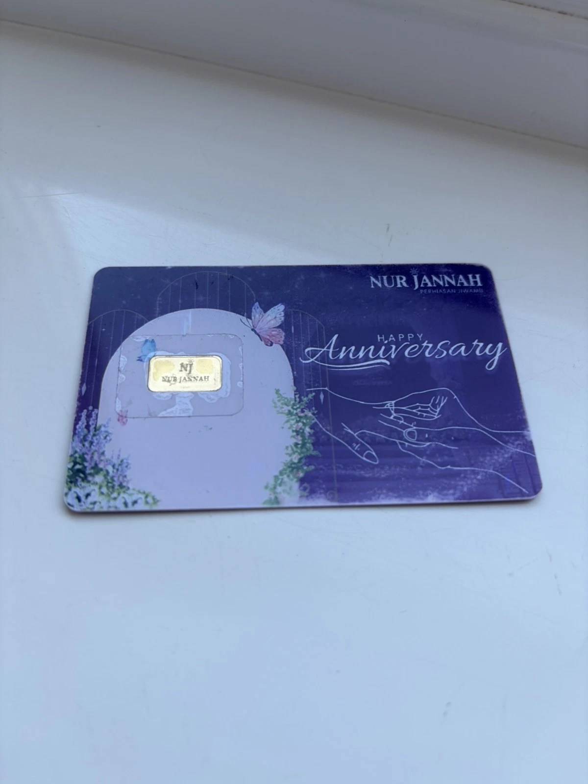 Happy Anniversary 1g Gold bar 999 pure 24k