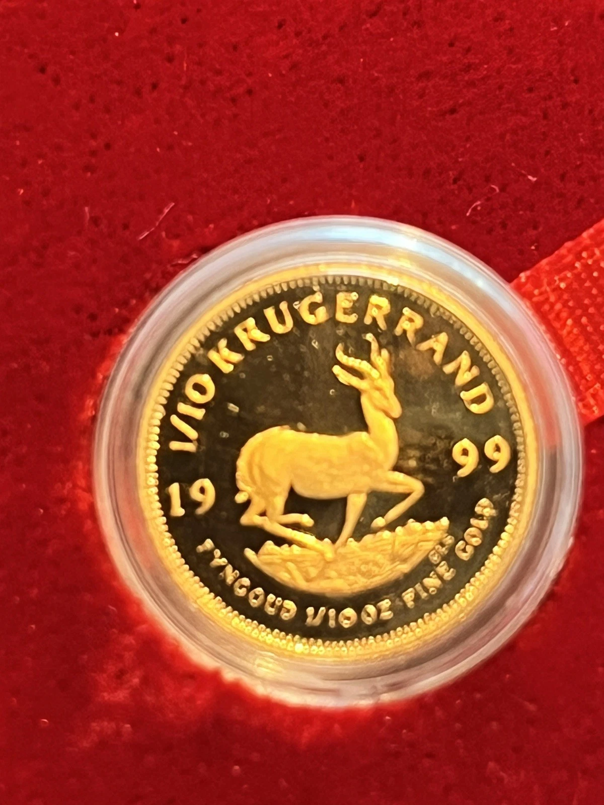 Krugerrand Krugerrand Gold 1/10 oz 1999 Proof Gold Coin 3.11 gr Proof from Prest. Set