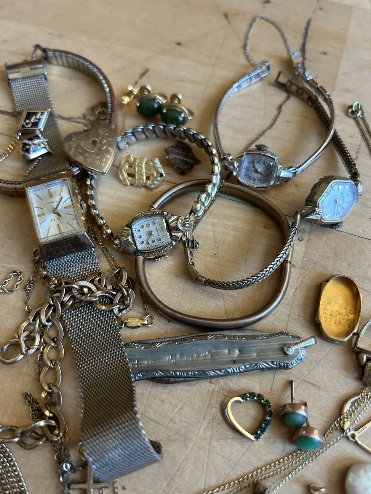 Lot Of Vintage GOLD FILLED Jewelry Mix. 200 Grams Wearable/scrap