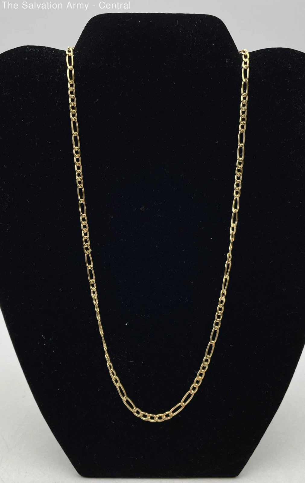 Modern 14k Yellow Gold Fine Jewelry Lobster Clasp Figaro Chain Necklace