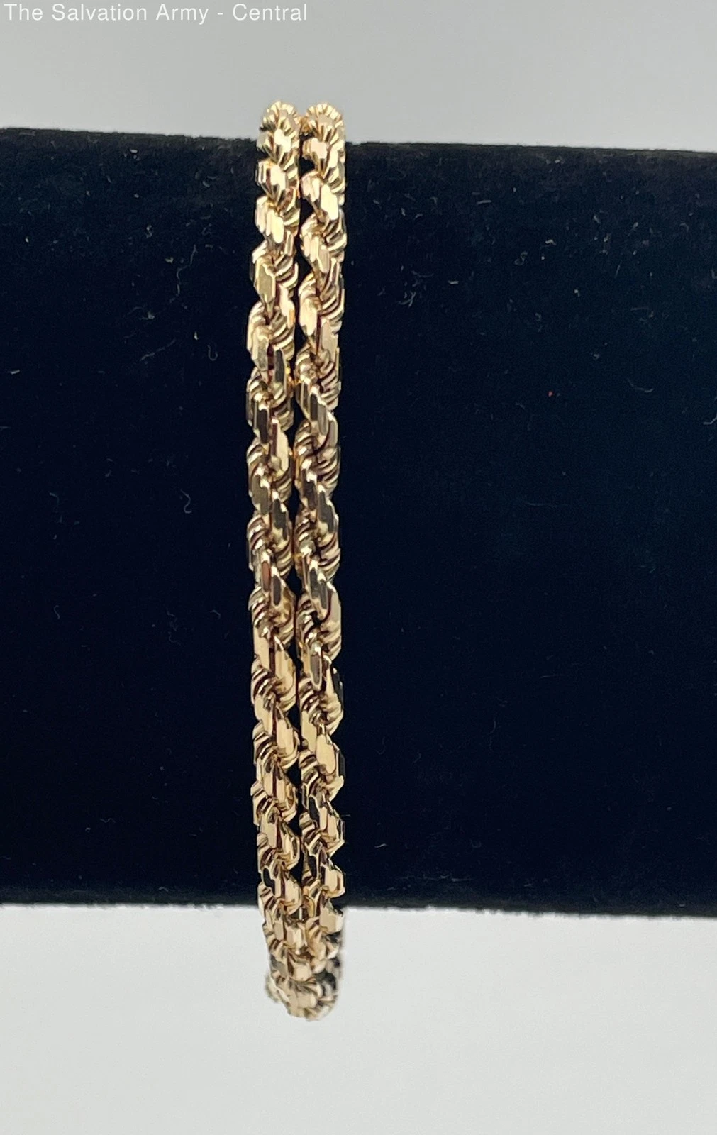 Modern 14k Yellow Gold Fine Jewelry Lobster Clasp Rope Chain Bracelet