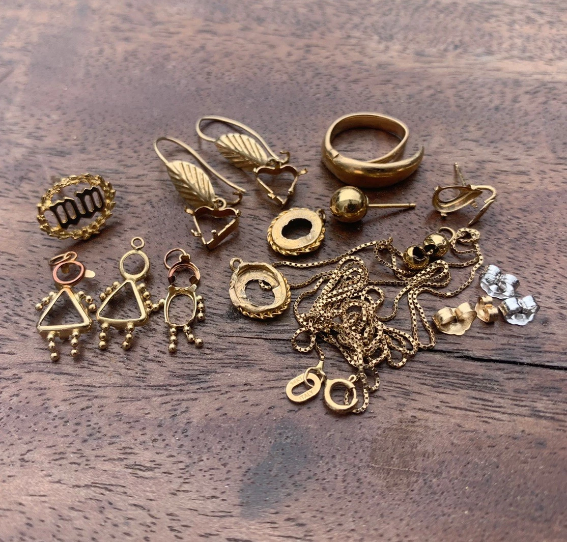 NEW LISTINGSolid 14K Gold Jewelry Scrap Lot 7.0 Grams NO STONES Ready To Melt Yellow Ring