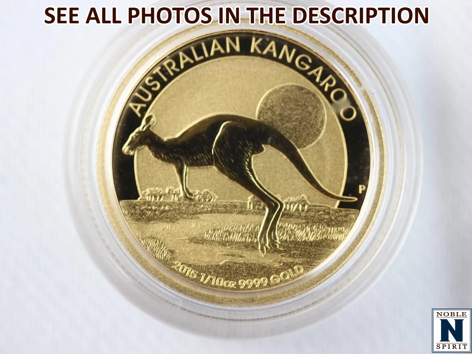 NobleSpirit (DB) Gem BU Australian Kangaroo .9999 Fine GOLD .1oz 1/10oz Troy