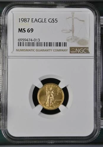 NobleSpirit GOLD 1987 Eagle $5 NGC MS69