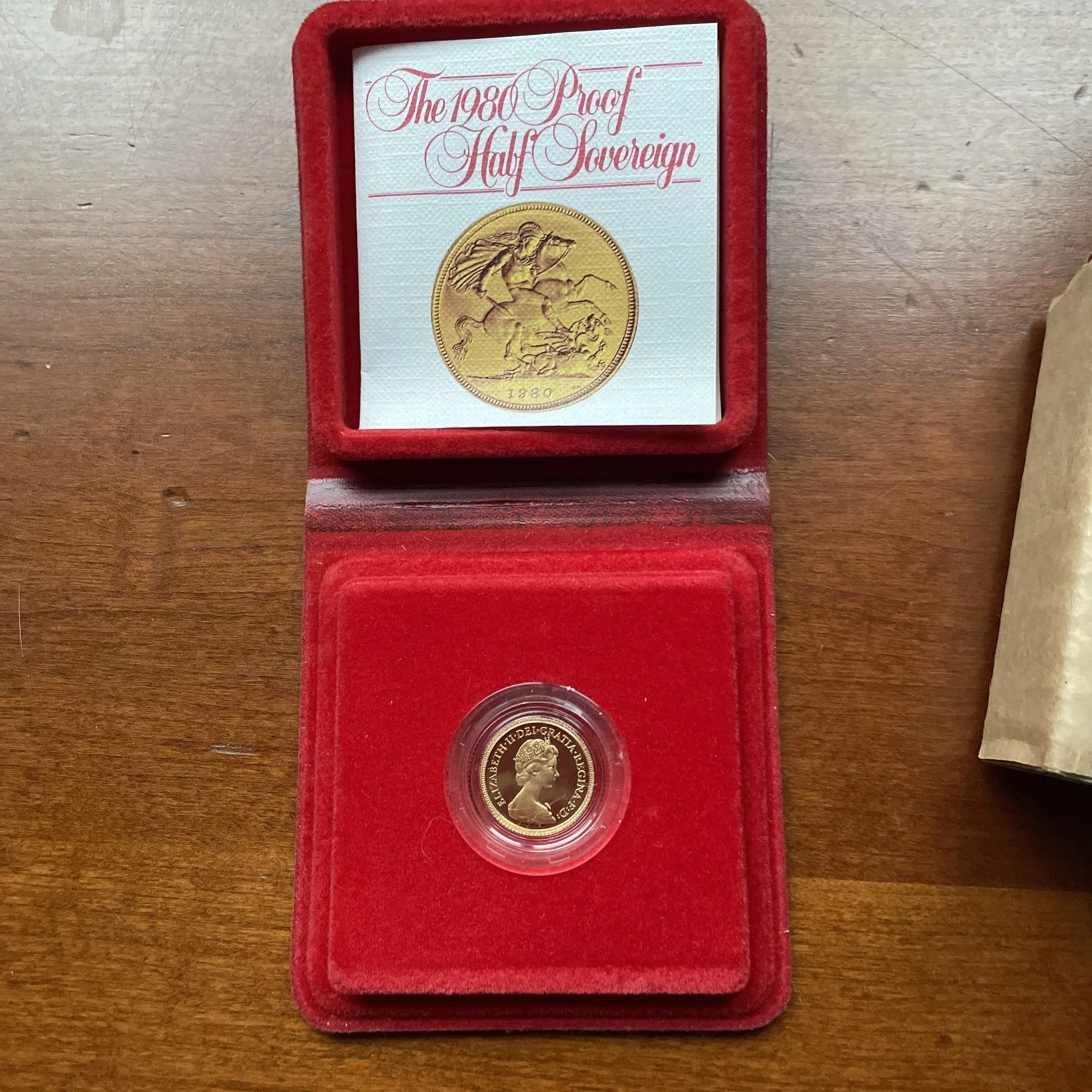 Royal Mint 1980 Gold Proof Half Sovereign Coin, 22 Carat