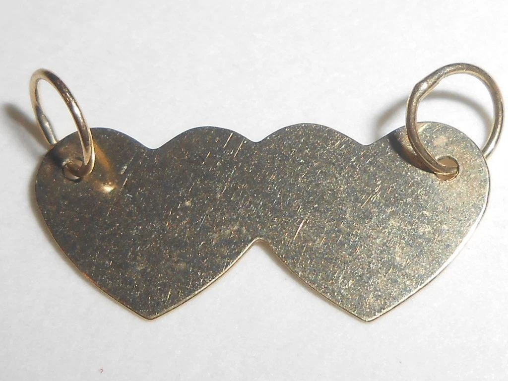 Solid 14k Yellow Gold Heart Pendant Jewelry 14KT 585 Charm Not Scrap NR A19