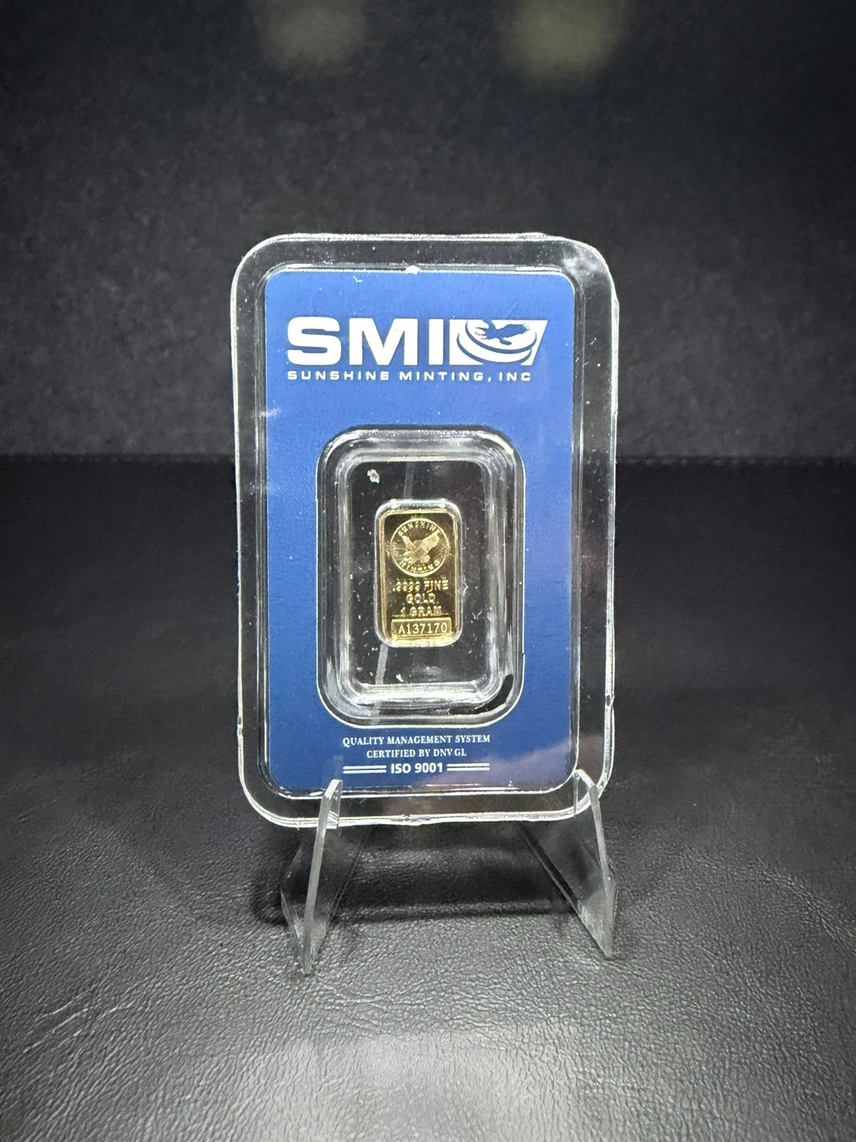 Sunshine Mining Inc (SMI) 1 Gram 999.9 Gold Bar Sealed w/Assay Certificate