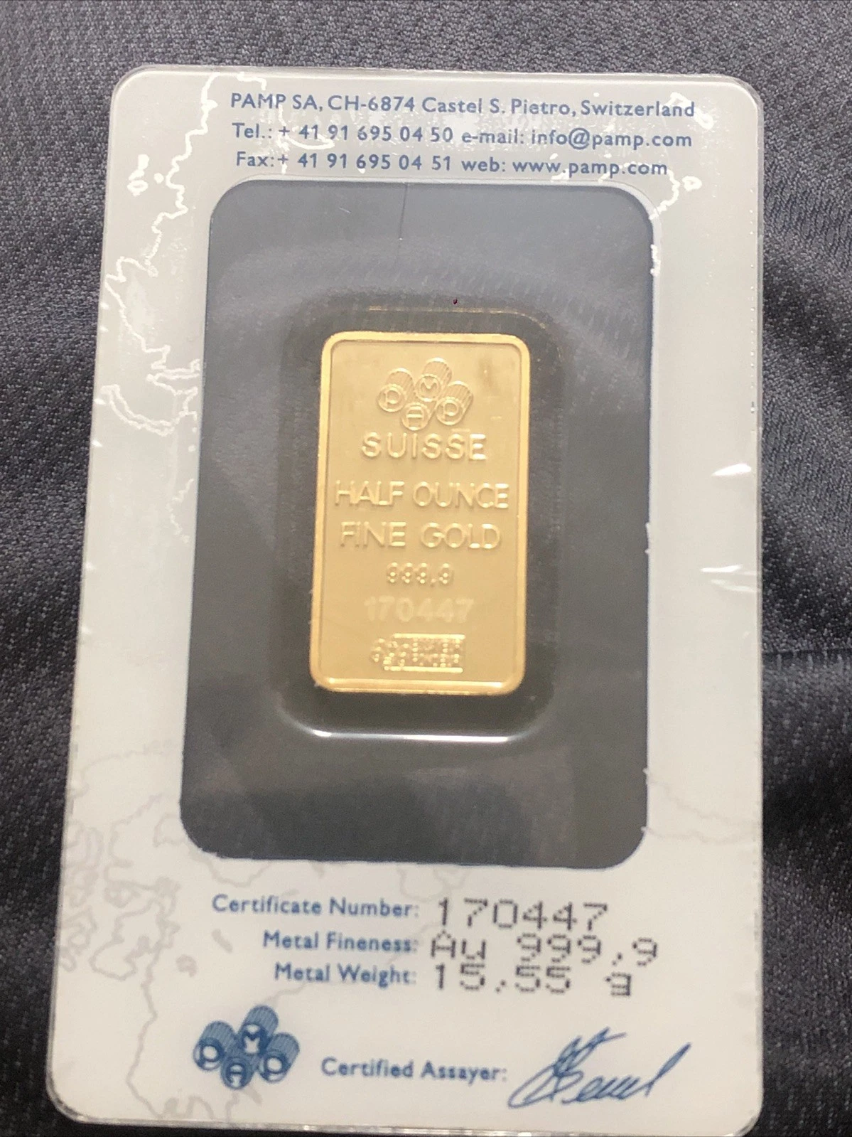 Sussie Half Ounce Gold Bar