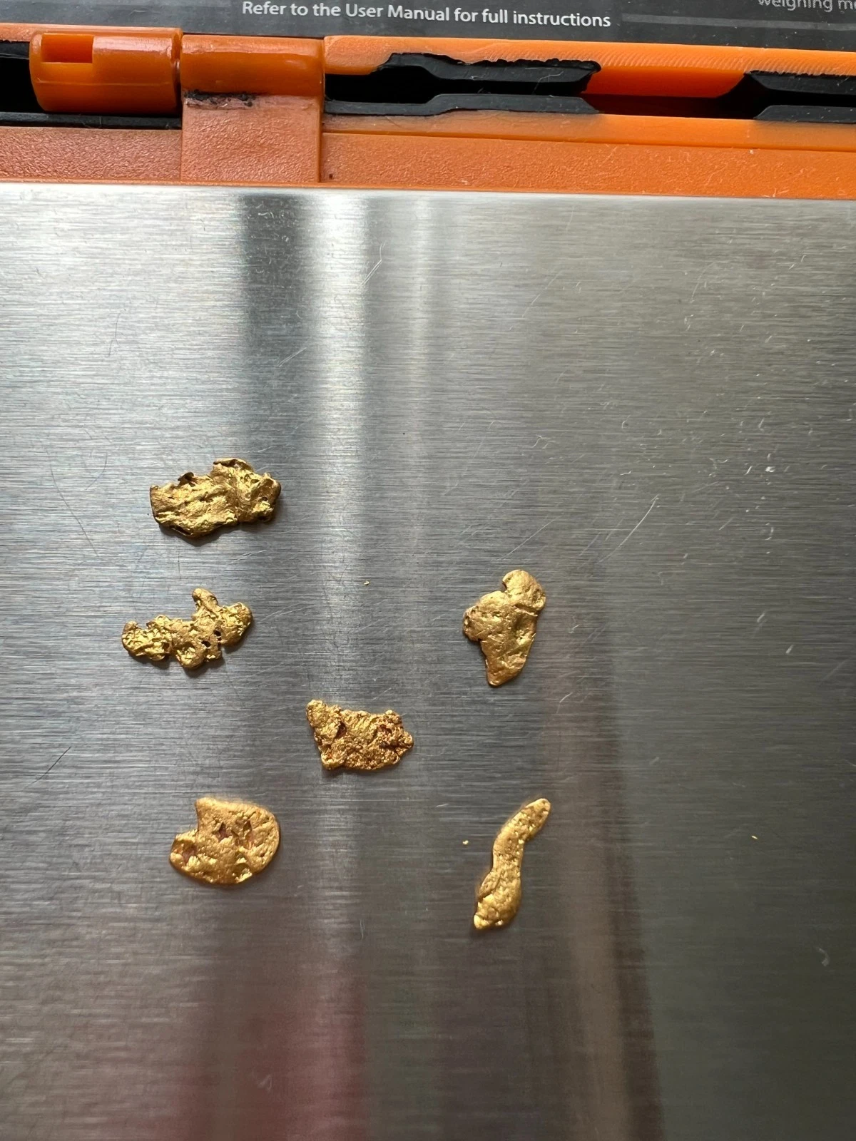 Total 1.00 Grams Australian Natural Gold Nuggets - QLD, six stunning nuggets